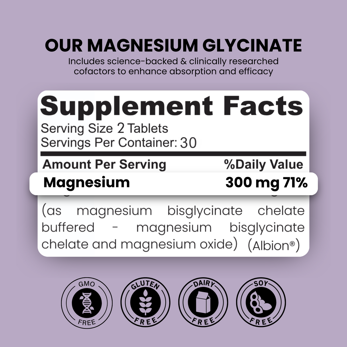 Halal Magnesium Glycinate Tablets