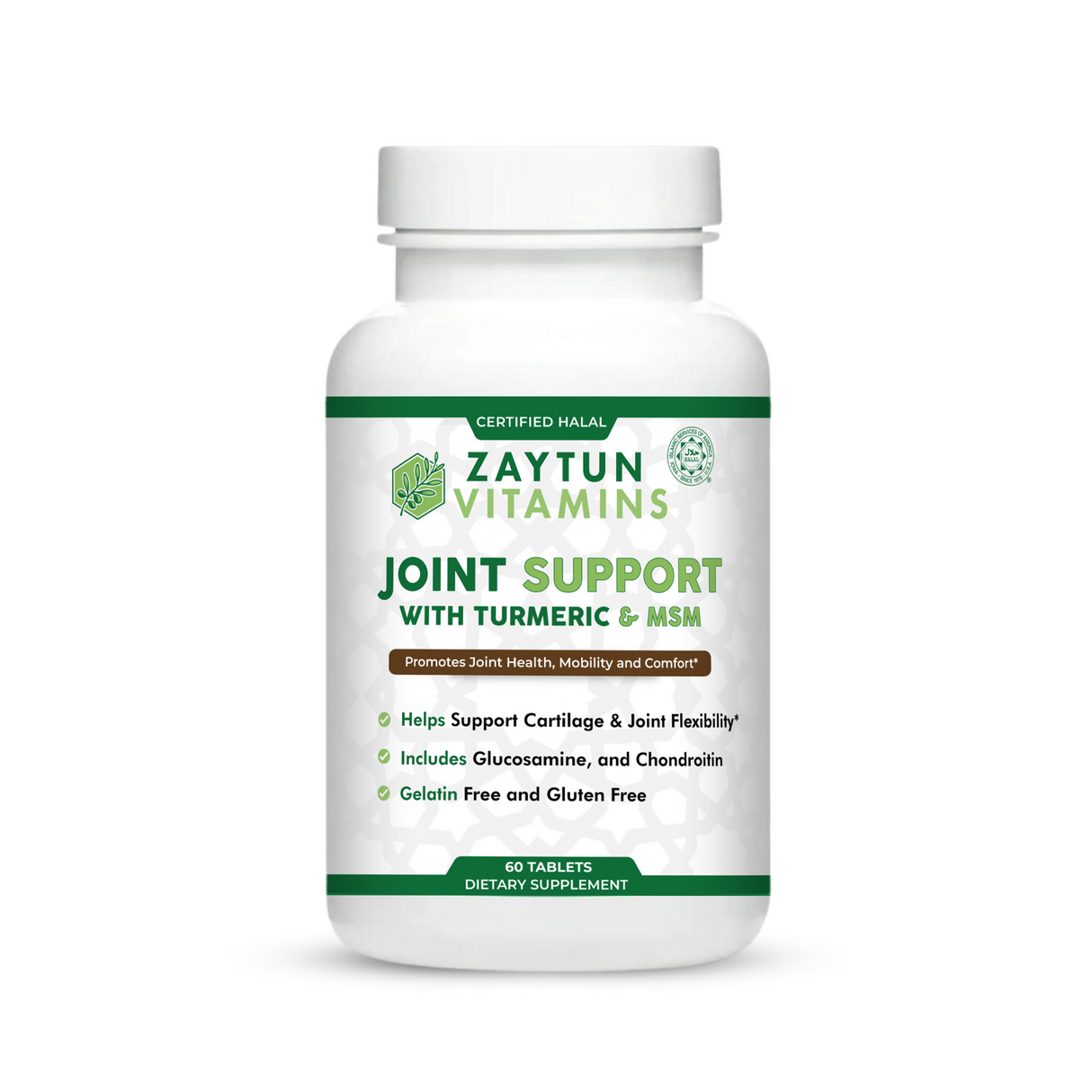 Halal Joint Support with Glucosamine + Turmeric + Chondroitin Tablets