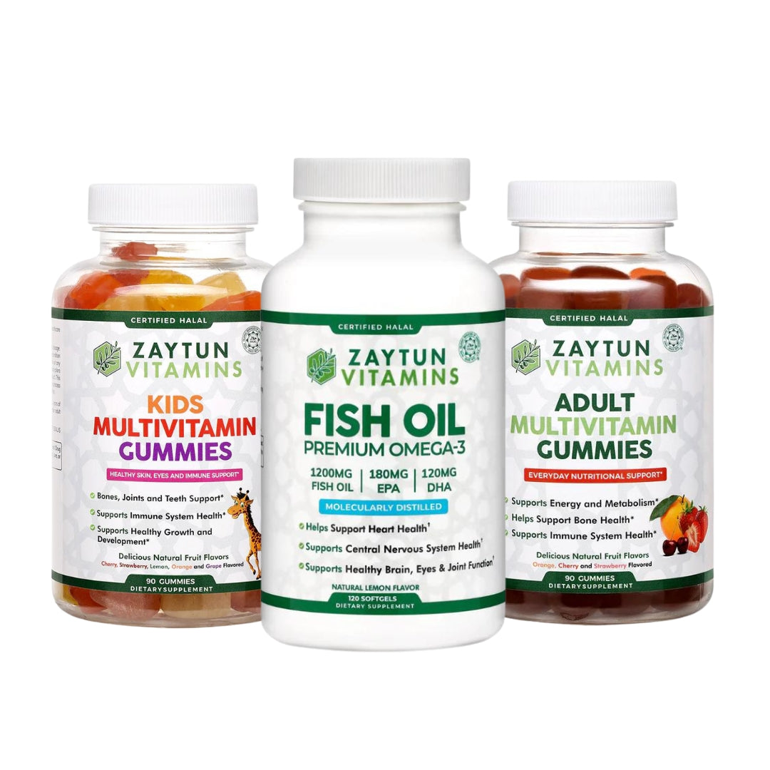 Fish Oil + Adult Multivitamins + Kids Multivitamin Gummies Bundle