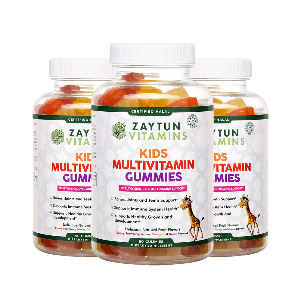 Halal Kids Multivitamin Gummies (3Pack) For Kids Healthy Development