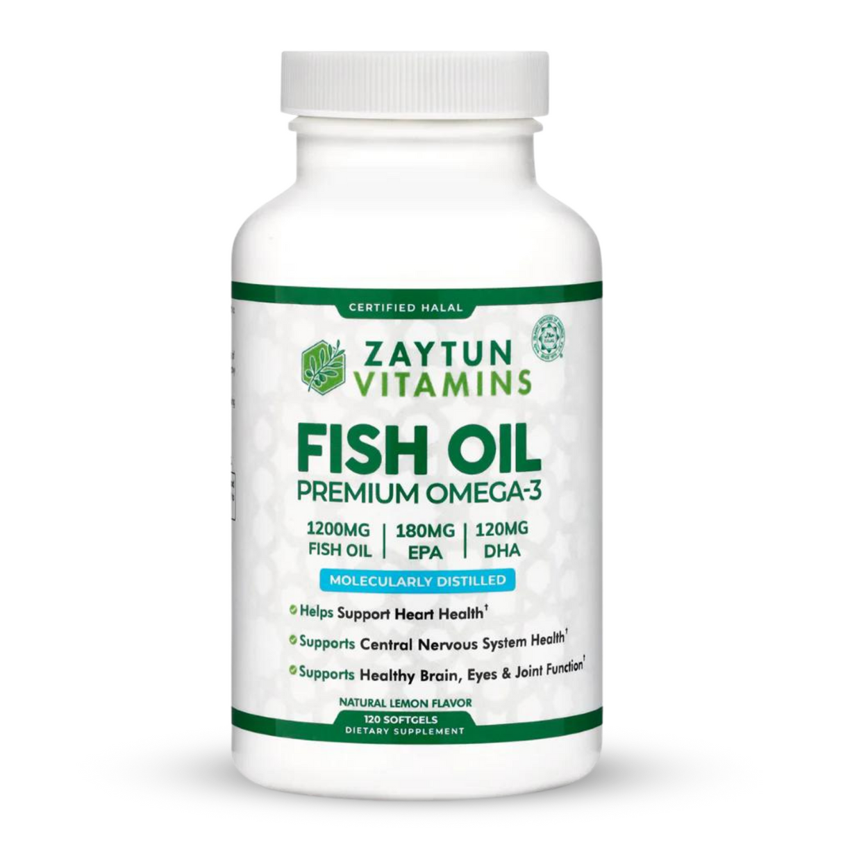 Halal Fish Oil Omega-3 (Halal Gelatin) Softgels