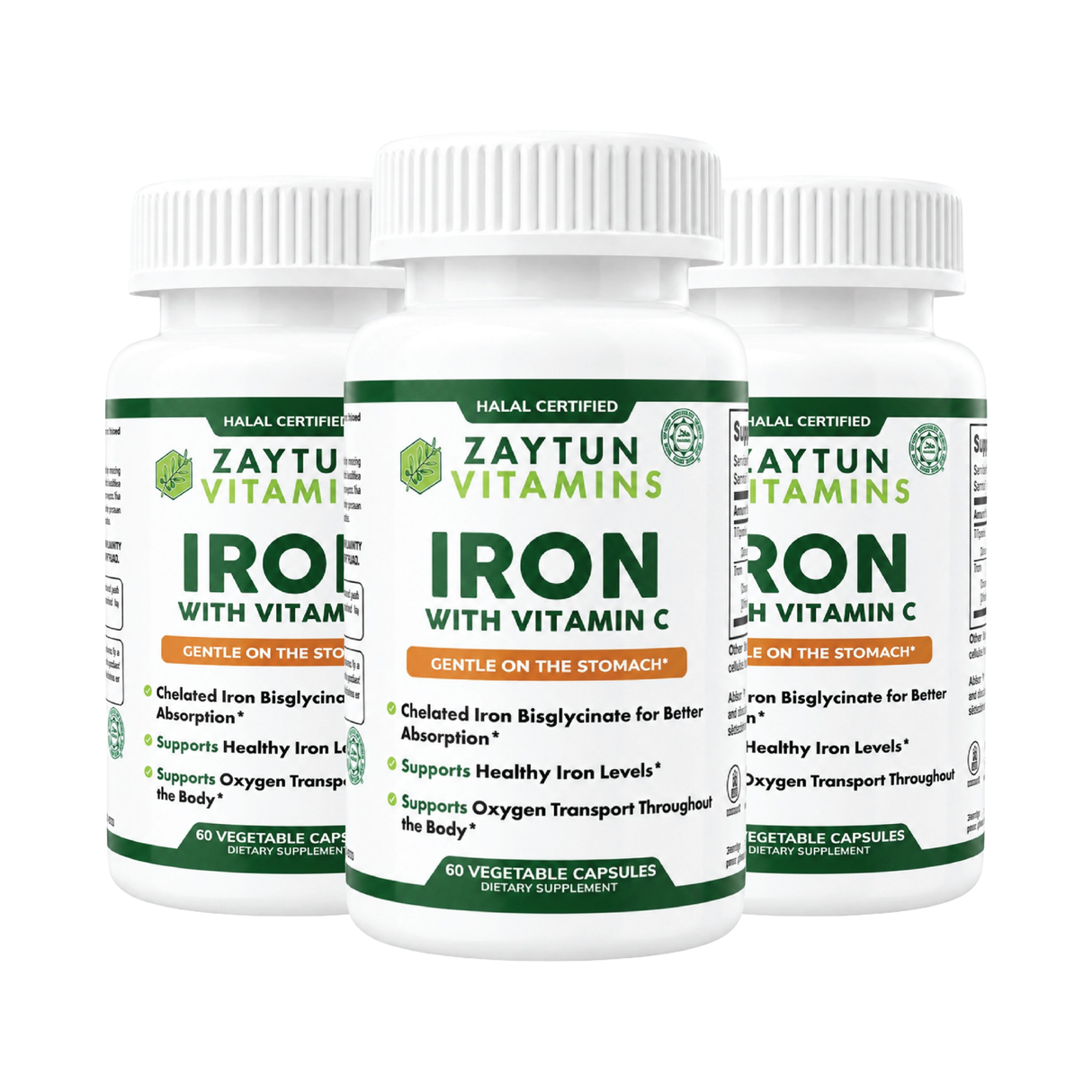 Halal Iron + Vitamin C Capsules (3Pack)