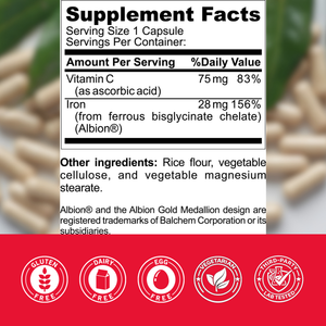 Halal Iron + Vitamin C Capsules