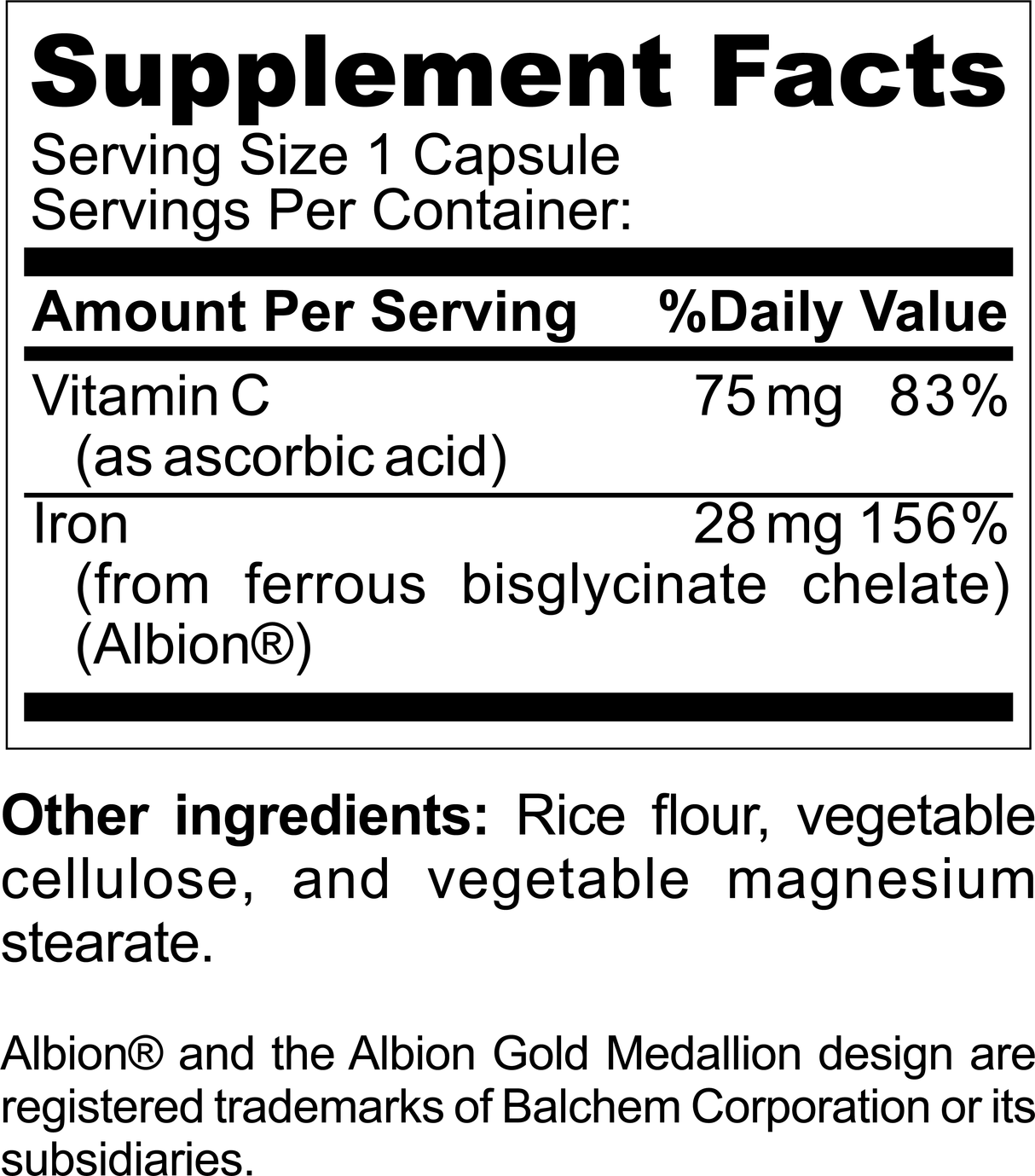 Halal Iron + Vitamin C Capsules
