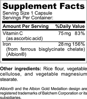 Halal Iron + Vitamin C Capsules