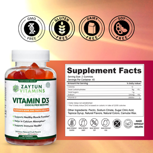 Halal Vitamin D3 2000IU Gummies
