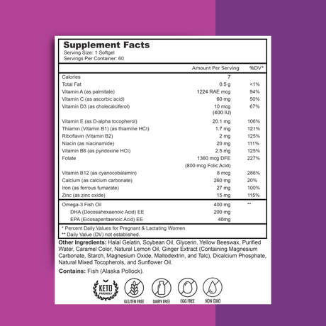 Adult Multivitamins + Collagen Peptides + Prenatal DHA Bundle