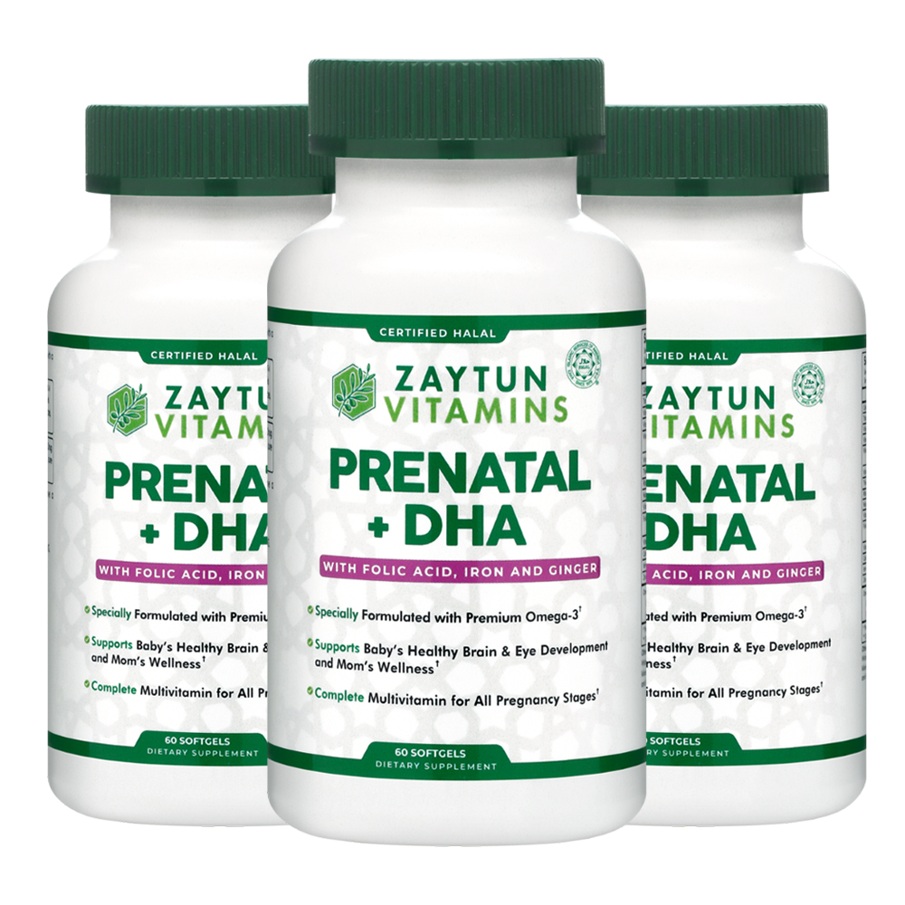 Halal Prenatal + DHA Multivitamin Softgels (3Pack)